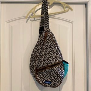 Black and White Kavu Crossbody Purse